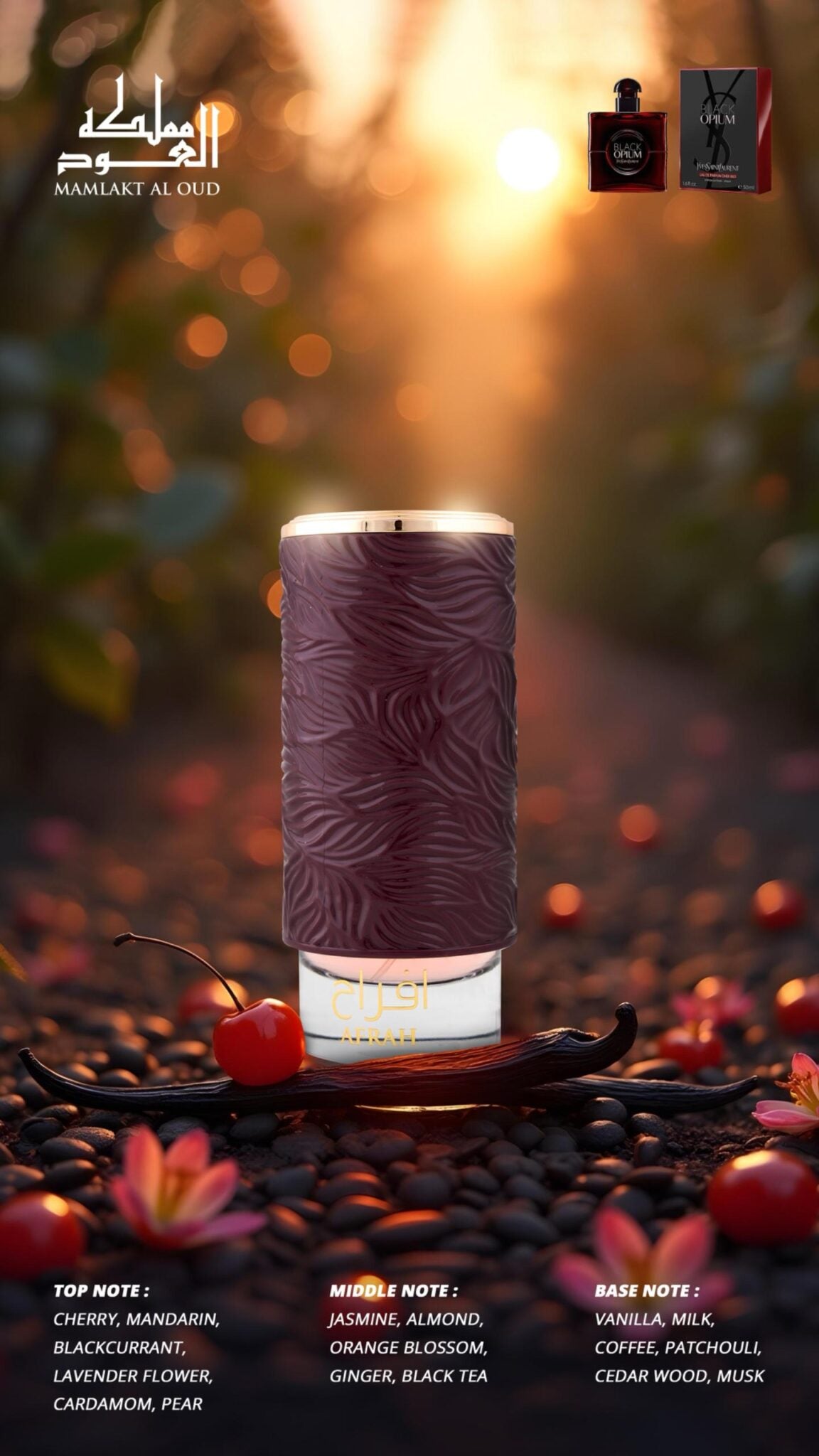 Eau de Parfum Afrah Cherry by Mamlakt Al Oud, Women, 100 ml