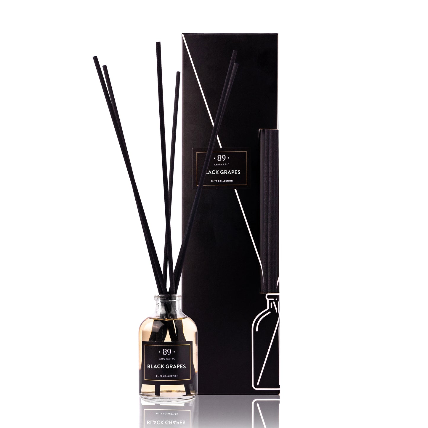 89 Aromatic home fragrance with sticks 50ml - Black Grapes