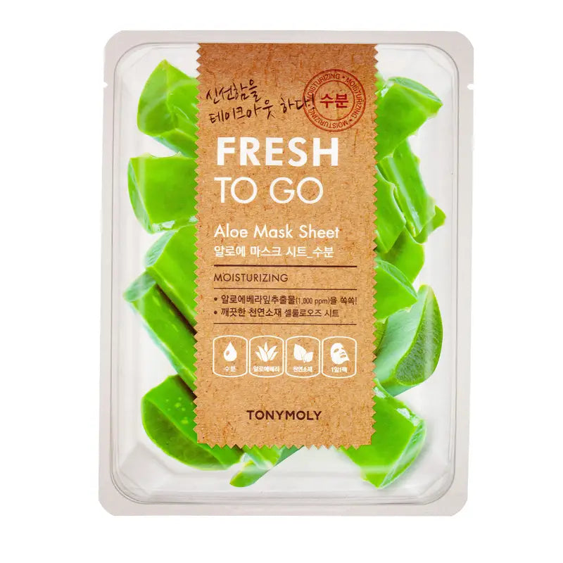 TONYMOLY Fresh To Go Aloe Mask Sheet Face Mask with Aloe Vera 22 g.