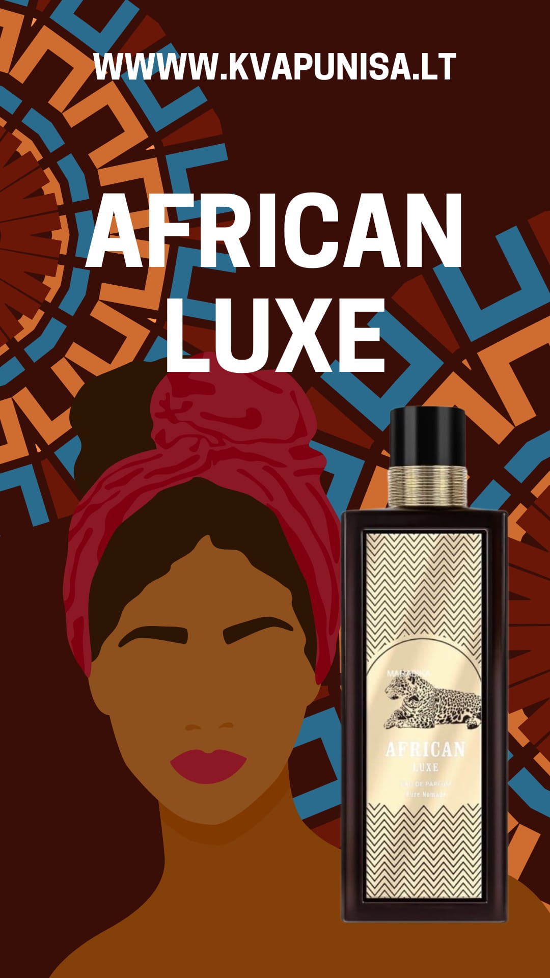 African luxe/African leather/FRAGRANCE WORLD 80ML.