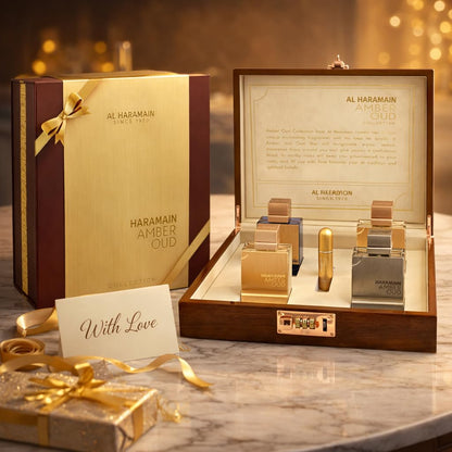 Al Haramain Amber Oud Collection rinkinys vyrams ir moterims (4 x 60 ml. EDP + atomaizeris)
