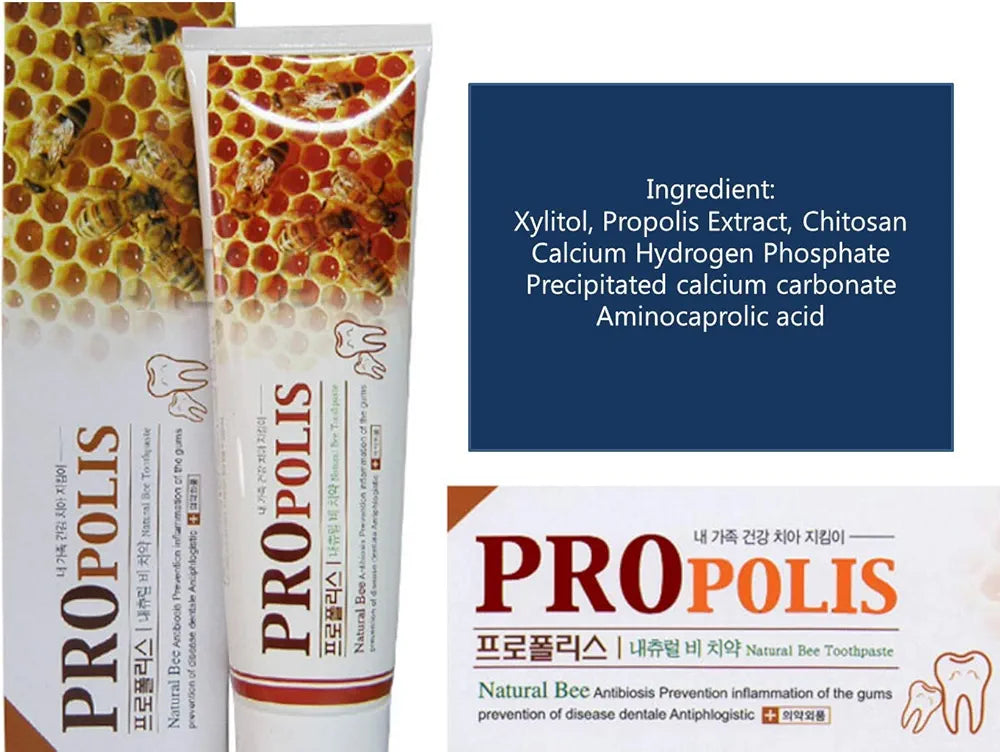 Natūrali bičių propolio dantų pasta jautriems dantims– Korėjos burnos priežiūra