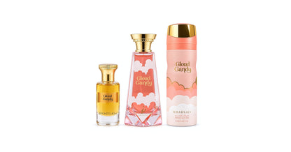 Khadlaj
Rinkinys Khadlaj Cloud Candy moterims: kvepalai PP, 100 ml + kūno purškiklis, 200 ml + aliejiniai kvepalai, 24 ml