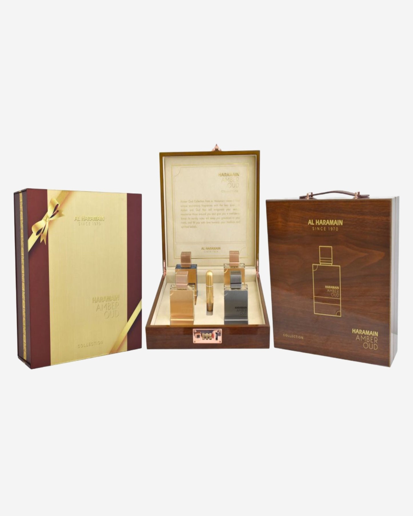 Al Haramain Amber Oud Collection rinkinys vyrams ir moterims (4 x 60 ml. EDP + atomaizeris)