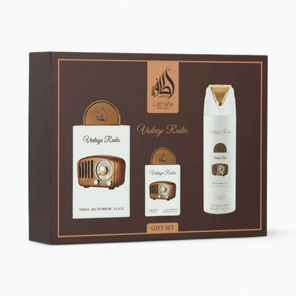 Lattafa Pride Vintage Radio Gift Set