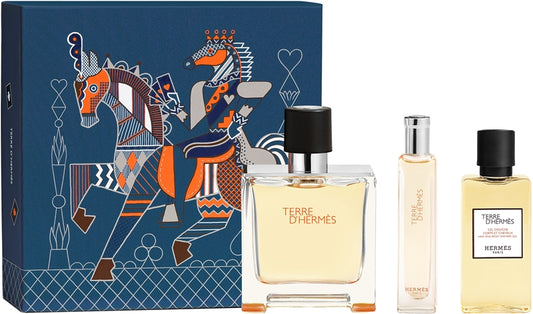 Kvepalų dovanų rinkinys Hermès Terre d'Hermes Eau de Parfum medienos aromatas vyrams